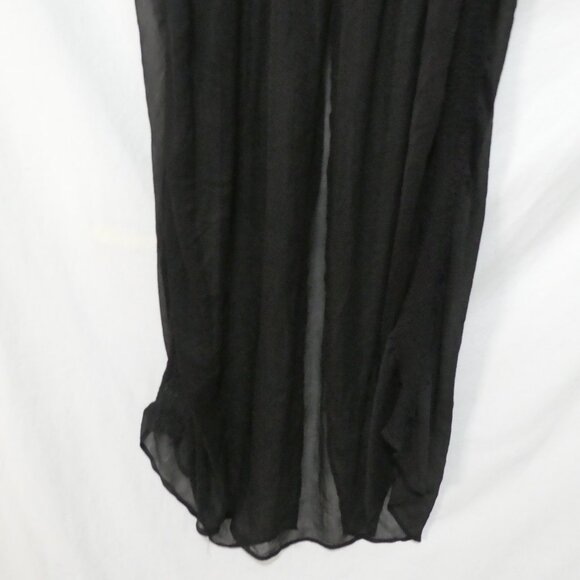 ATMOSPHERE | large | Black Sheer Sleeveless Nightgown With Tie Waist - Picture 16 of 16